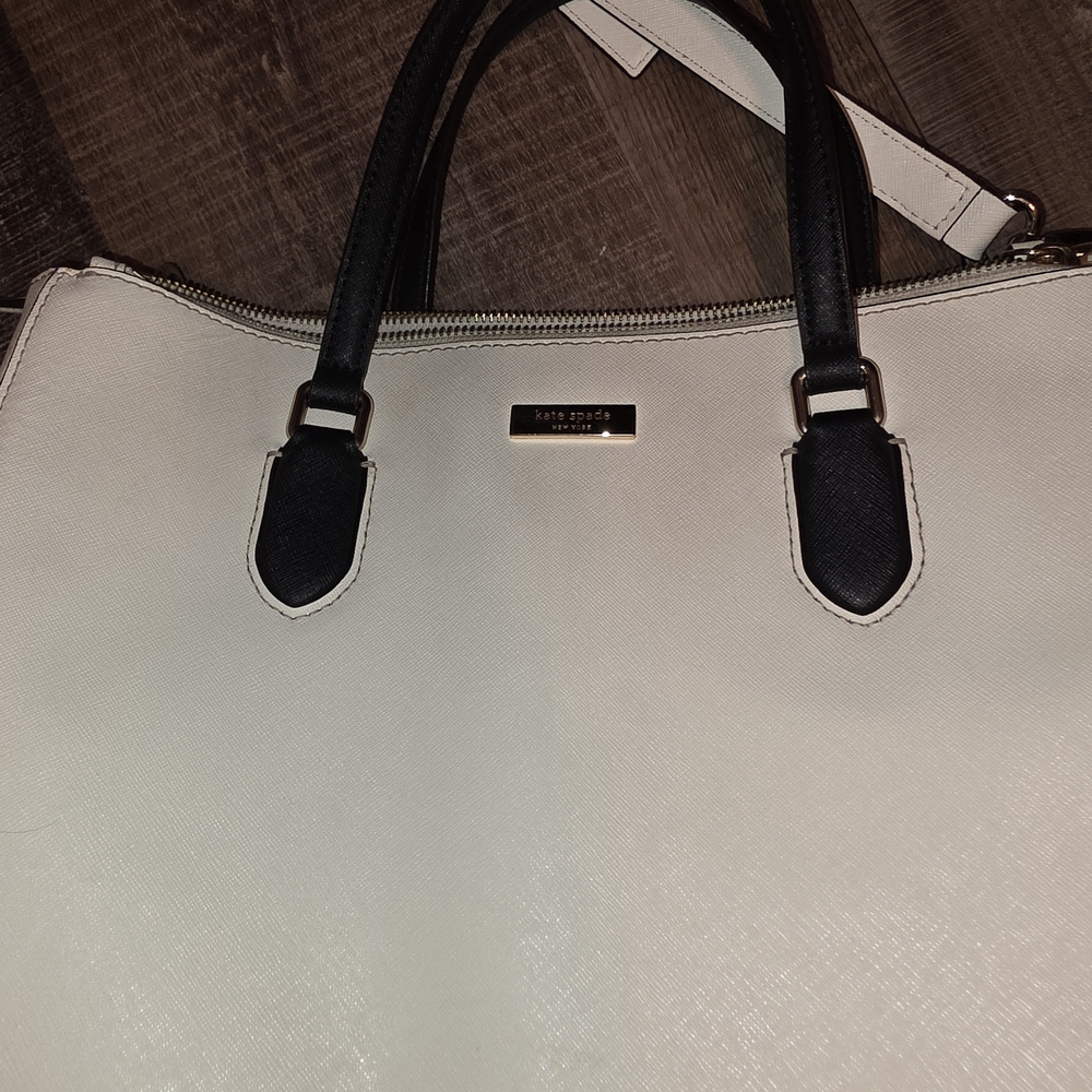 Kate Spade Cream and Black Satchel - Picture 4 of 13